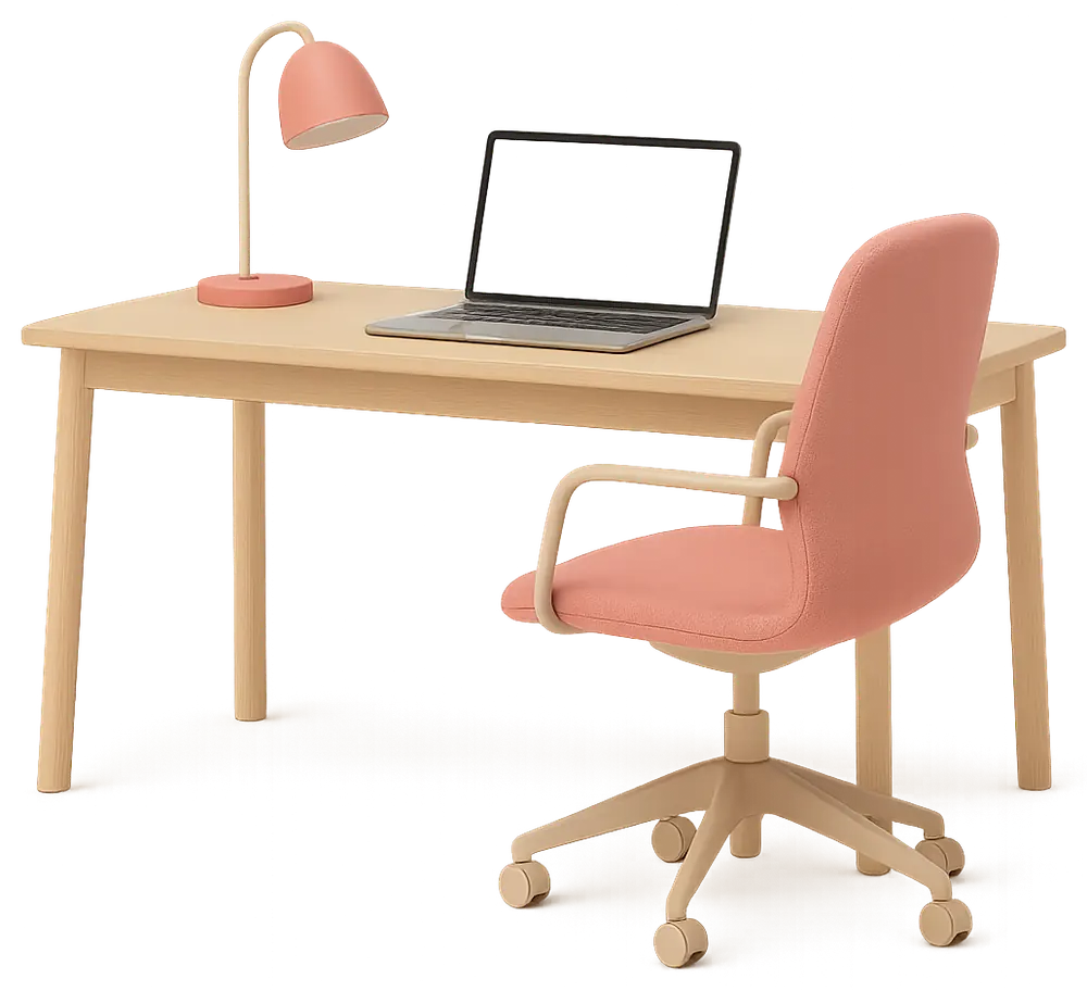 dedicated workspace for business traveller in a short-term rental