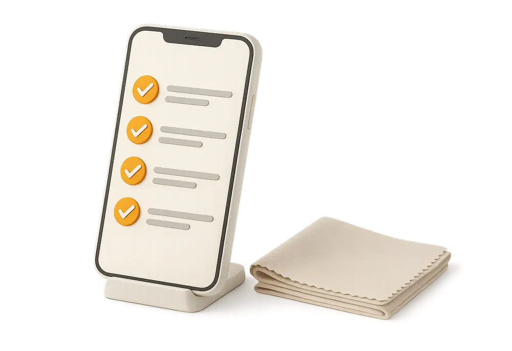 cleaner validating their cleaning checklist with timestamped photo proof in CleanClac
