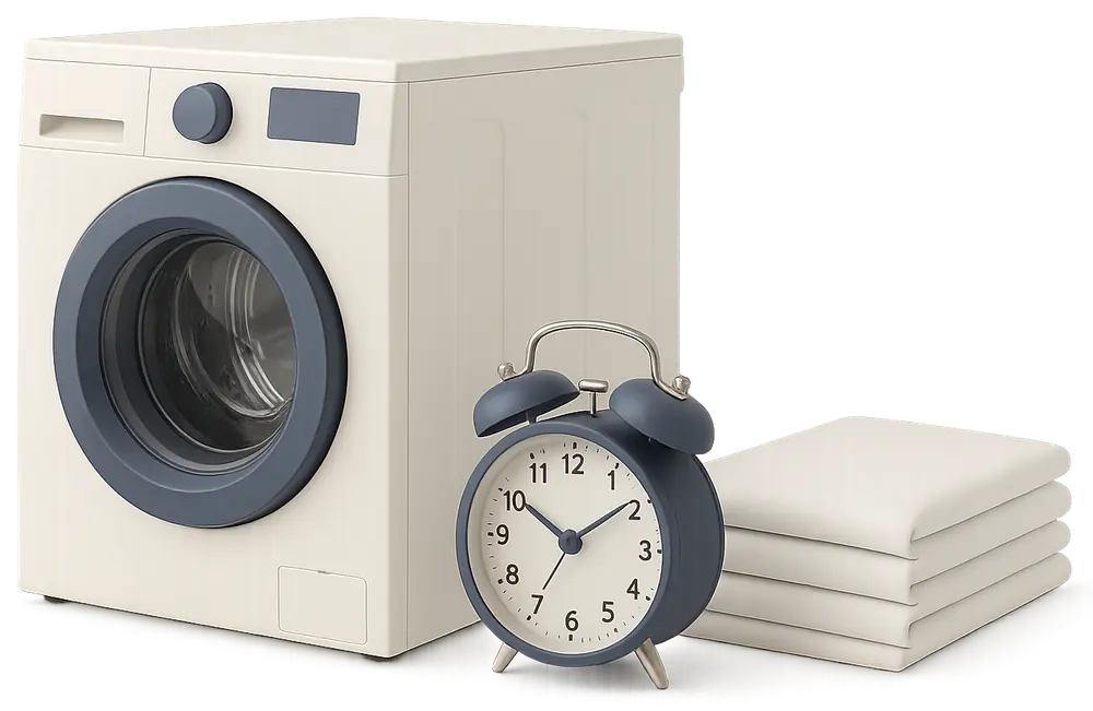 impact of on-site laundry on total Airbnb cleaning time