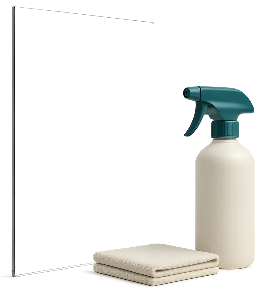 before and after descaling a shower screen in a short-term rental