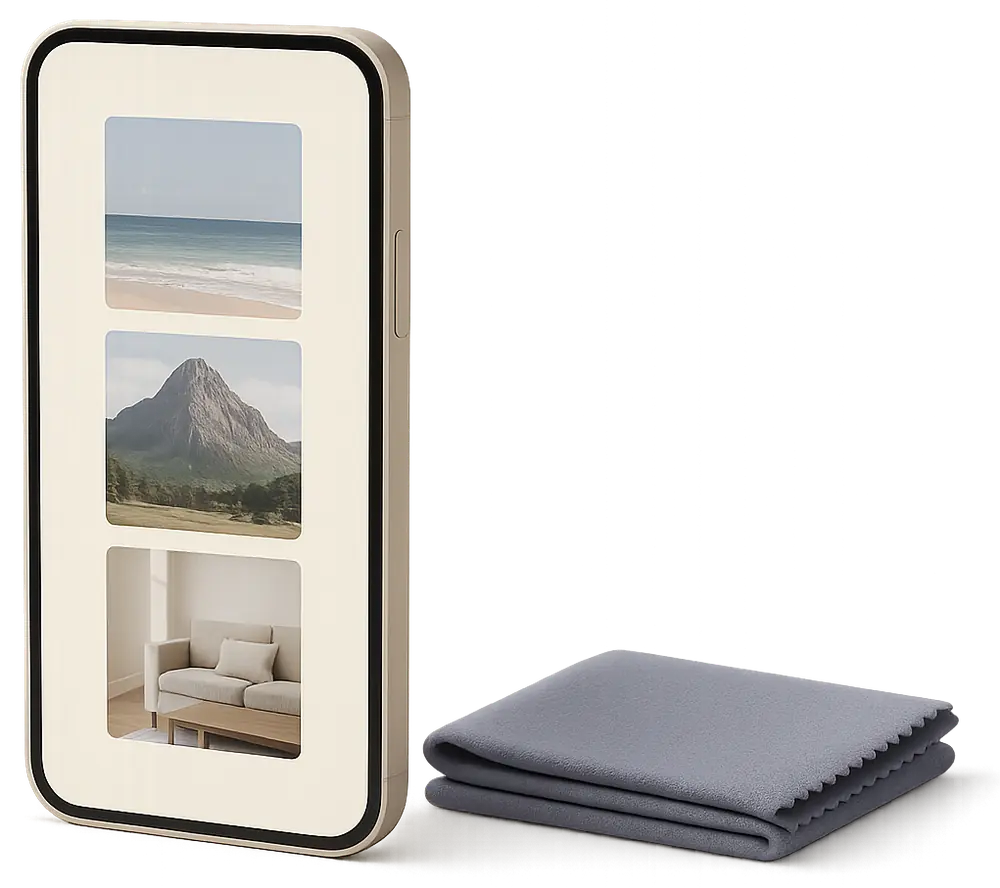 Cleaning checklist with quality control photos validated remotely on smartphone