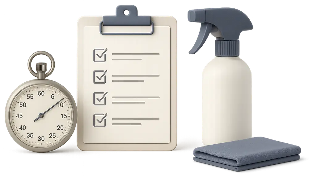 45-minute express cleaning checklist for short-term rental 45-minute express cleaning checklist for short-term rental