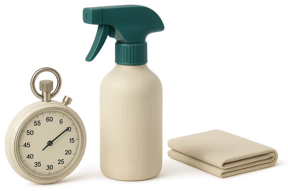 Minute-by-minute plan for a 1-hour express Airbnb clean Minute-by-minute plan for a 1-hour express Airbnb clean