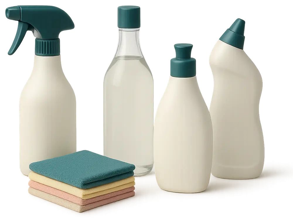 essential cleaning products kit for an Airbnb short-term rental essential cleaning products kit for an Airbnb short-term rental