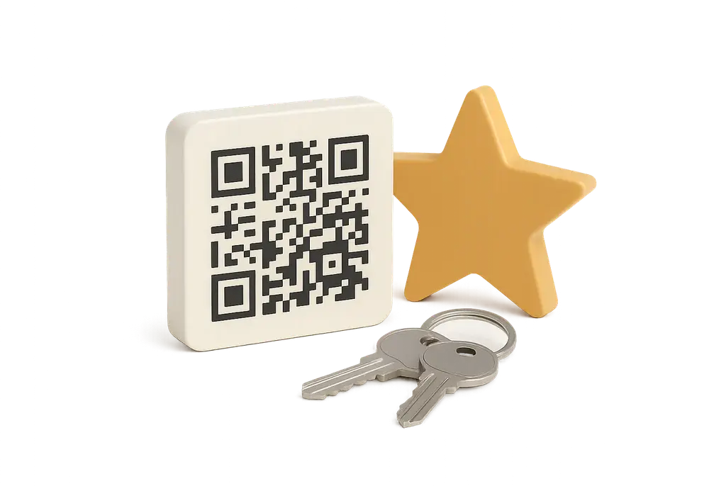 the two pillars of a 5-star Airbnb review, cleanliness with CleanClac and guest experience with StyQR