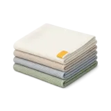 Folded microfibre cloths
