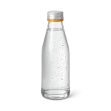 A bottle of sparkling water