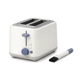 A toaster and a brush