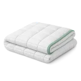 A folded mattress protector