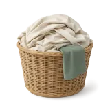 A basket of used linen